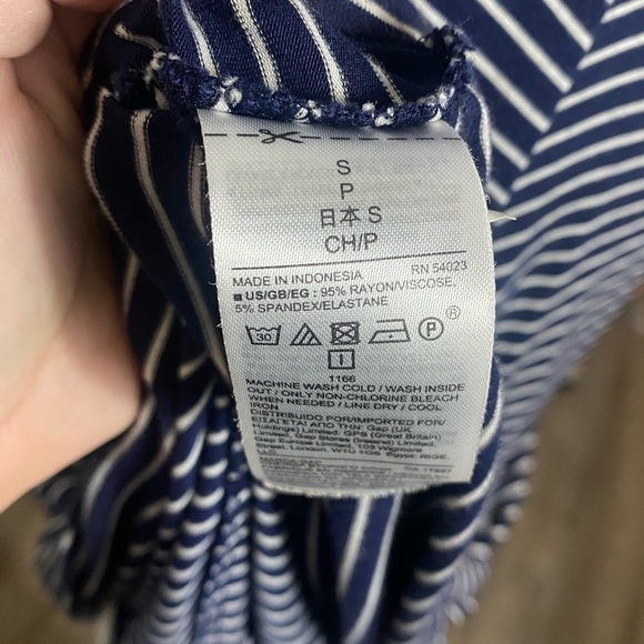 GAP Blue and White Striped Midi Dress - Picture 8 of 10